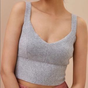 Anthropology Maeve cropped cashmere bustier tank top NWT